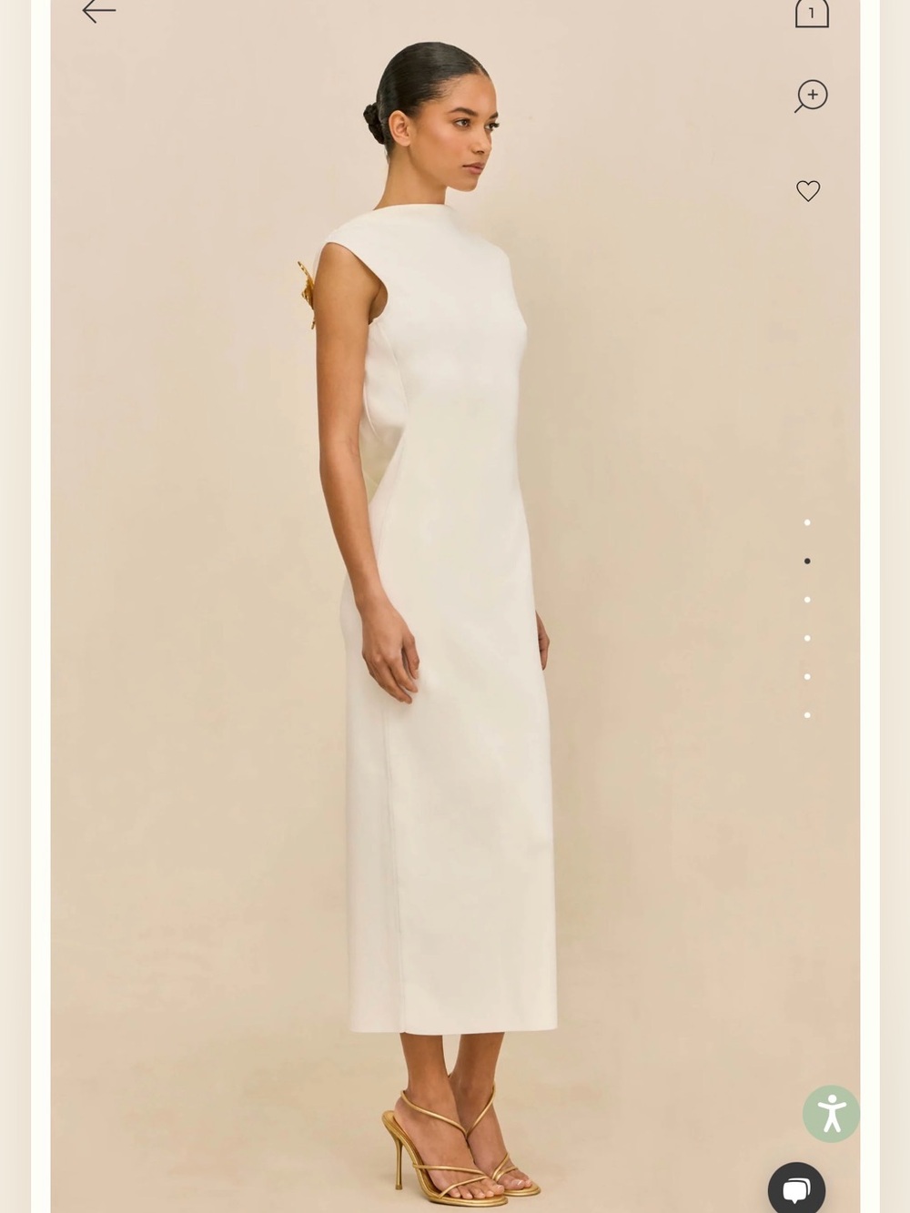 CULT GAIA DEDEE DRESS IN OFF WHITE, SIZE SMALL - Picture 2 of 8